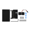 Black ALUMINIUM Metal Case DUAL FAN - Raspberry Pi 4 Model B